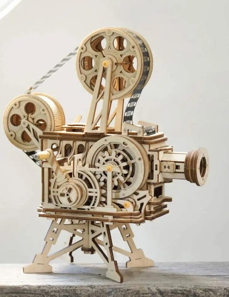 Puzzle 3D en bois Projecteur à manivelle