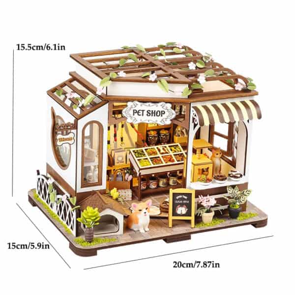 Maquette en bois Animalerie