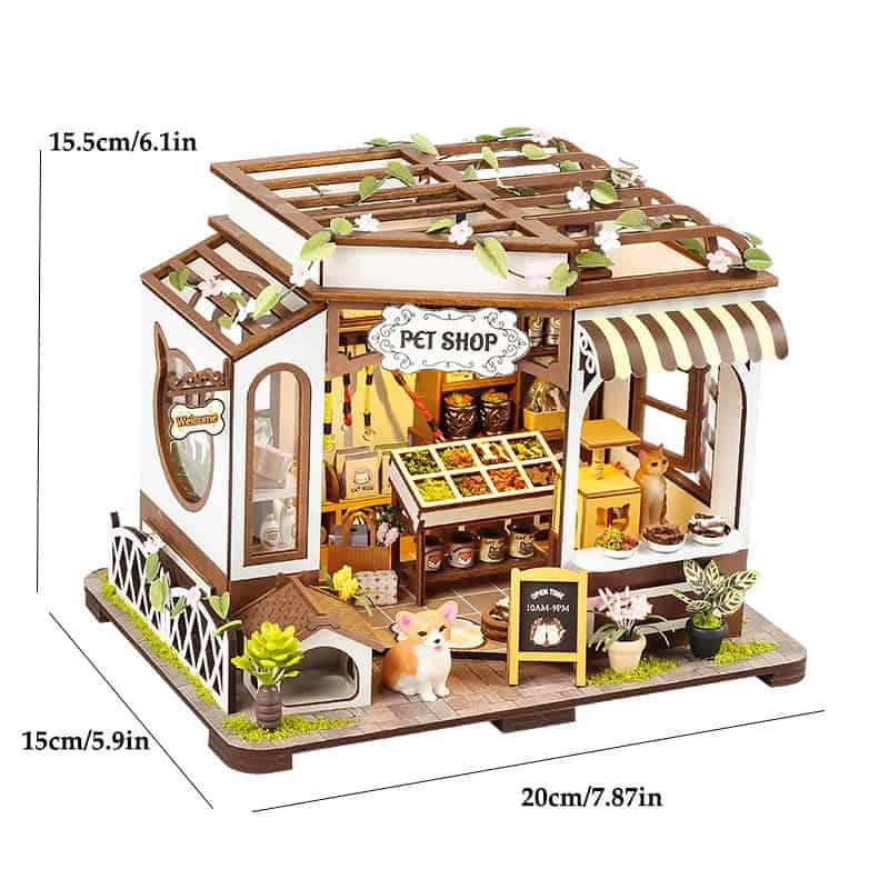 Maquette en bois Animalerie