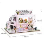 Maquette en bois Camion de fleurs