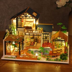 Maquette en bois maison japonaise luxueuse