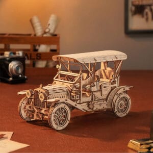 Maquette en bois voiture vintage