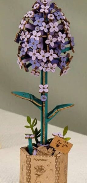 Puzzle 3d en bois Lilas