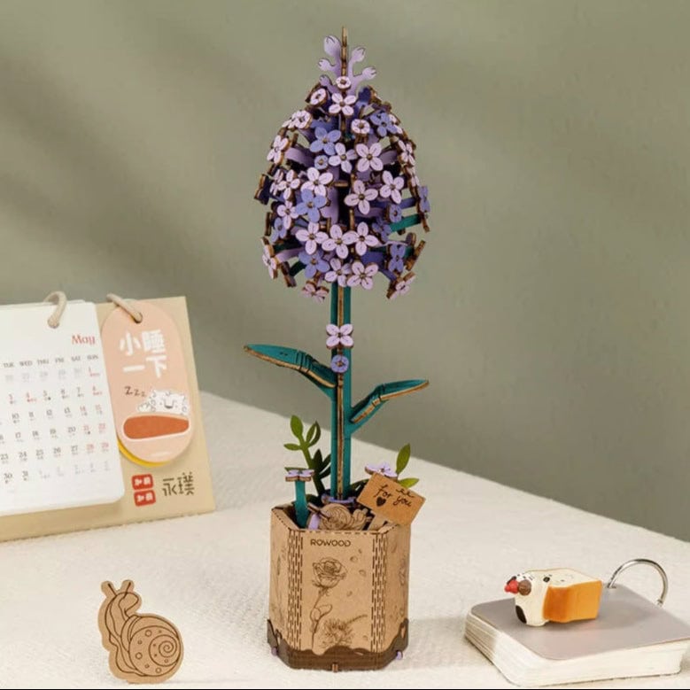 Puzzle 3d en bois Lilas