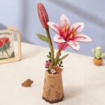 Puzzle 3d en bois Lys Rose