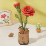 Puzzle 3d en bois Œillet Rouge