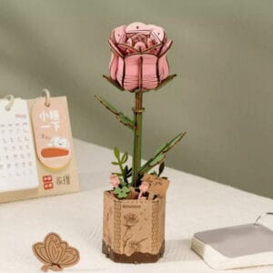 Puzzle 3d en bois Rose