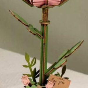 Puzzle 3d en bois Rose