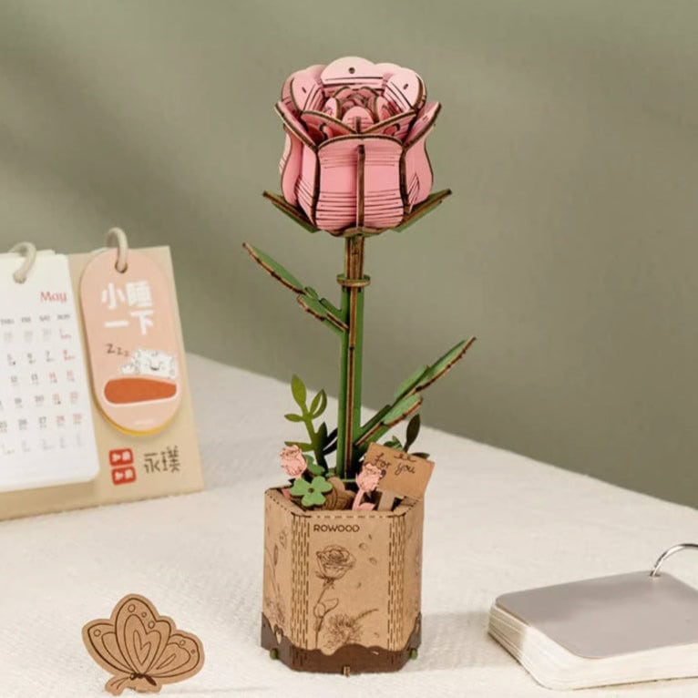 Puzzle 3d en bois Rose