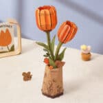 Puzzle 3d en bois Tulipes Oranges