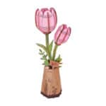 Puzzle 3d en bois Tulipes Roses