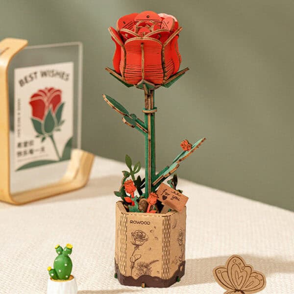Puzzle 3d Rose Rouge