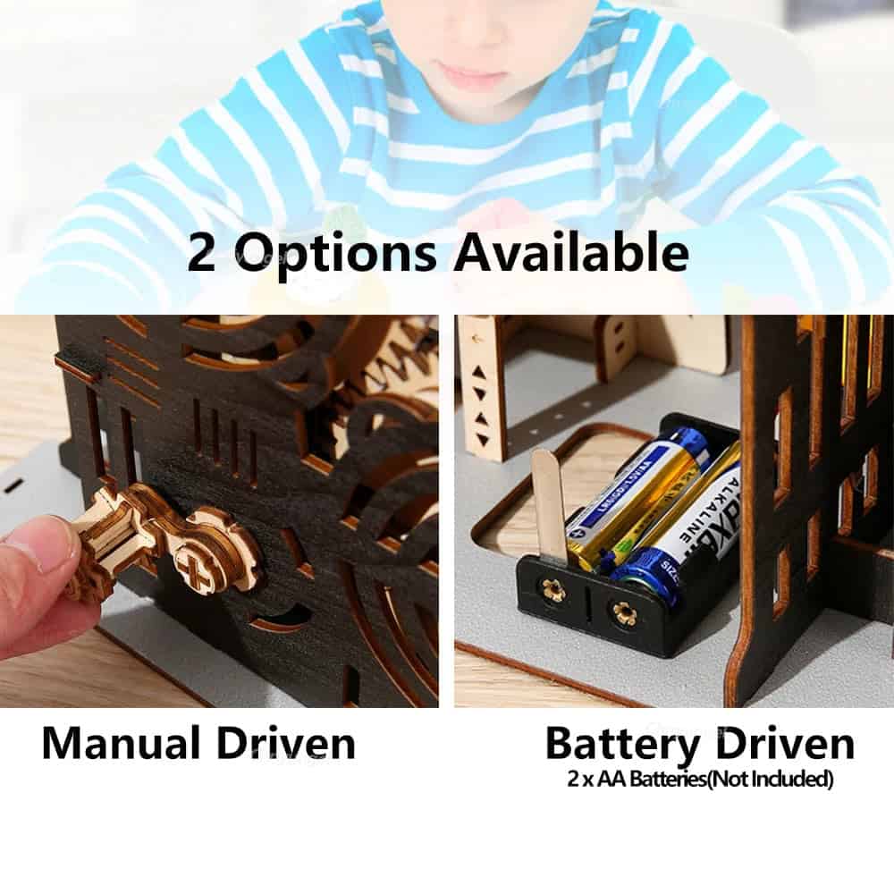 Puzzle 3D en bois circuit à billes