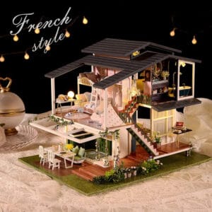 Maquette en bois Villa Élégante