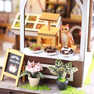 Maquette en bois Animalerie