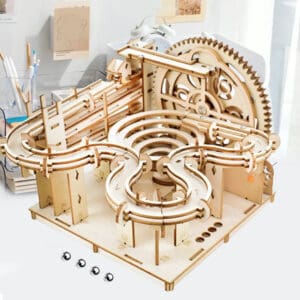Puzzle 3D en bois circuit à billes