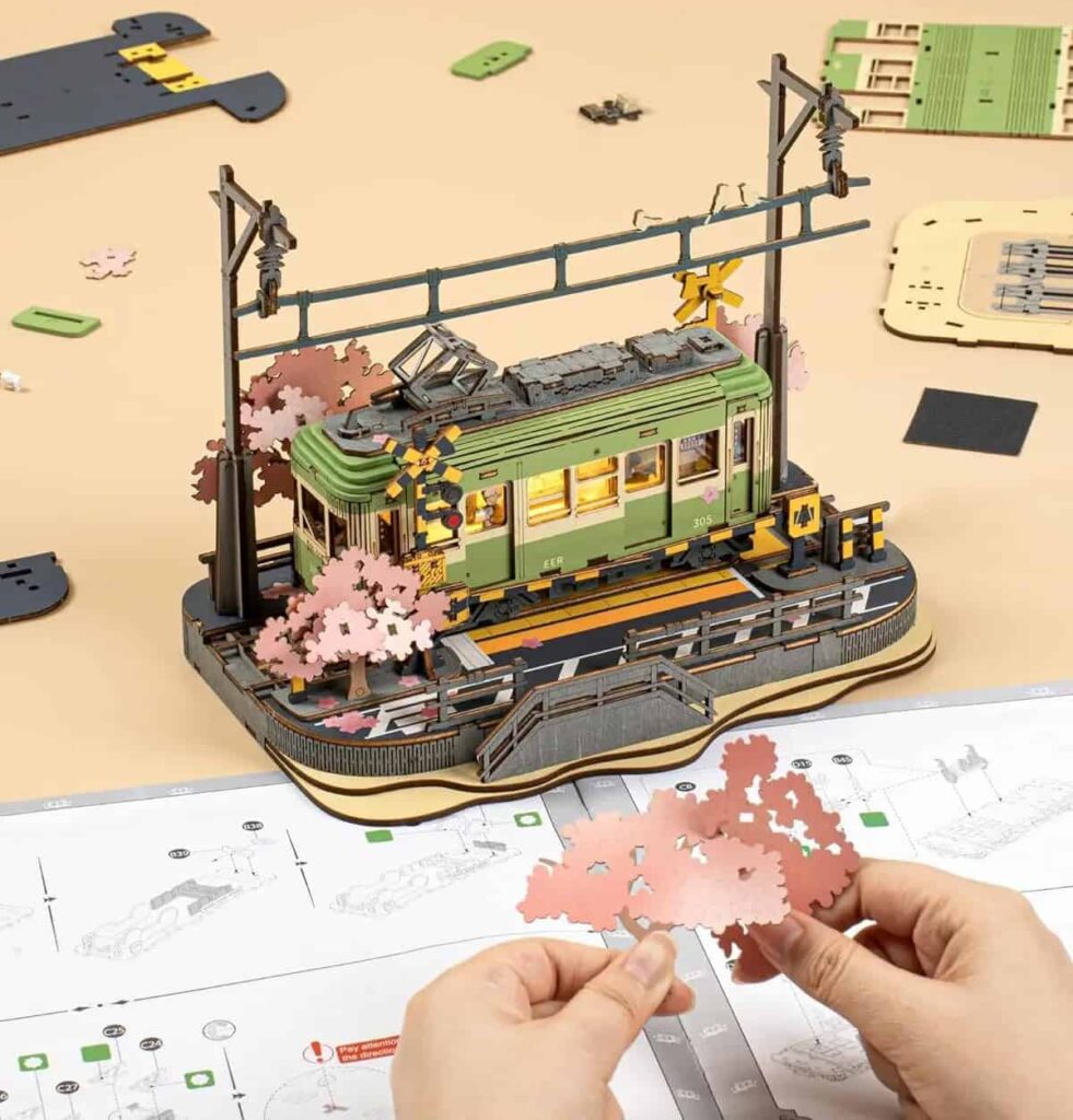 Puzzle 3D en bois Voyage de sakura