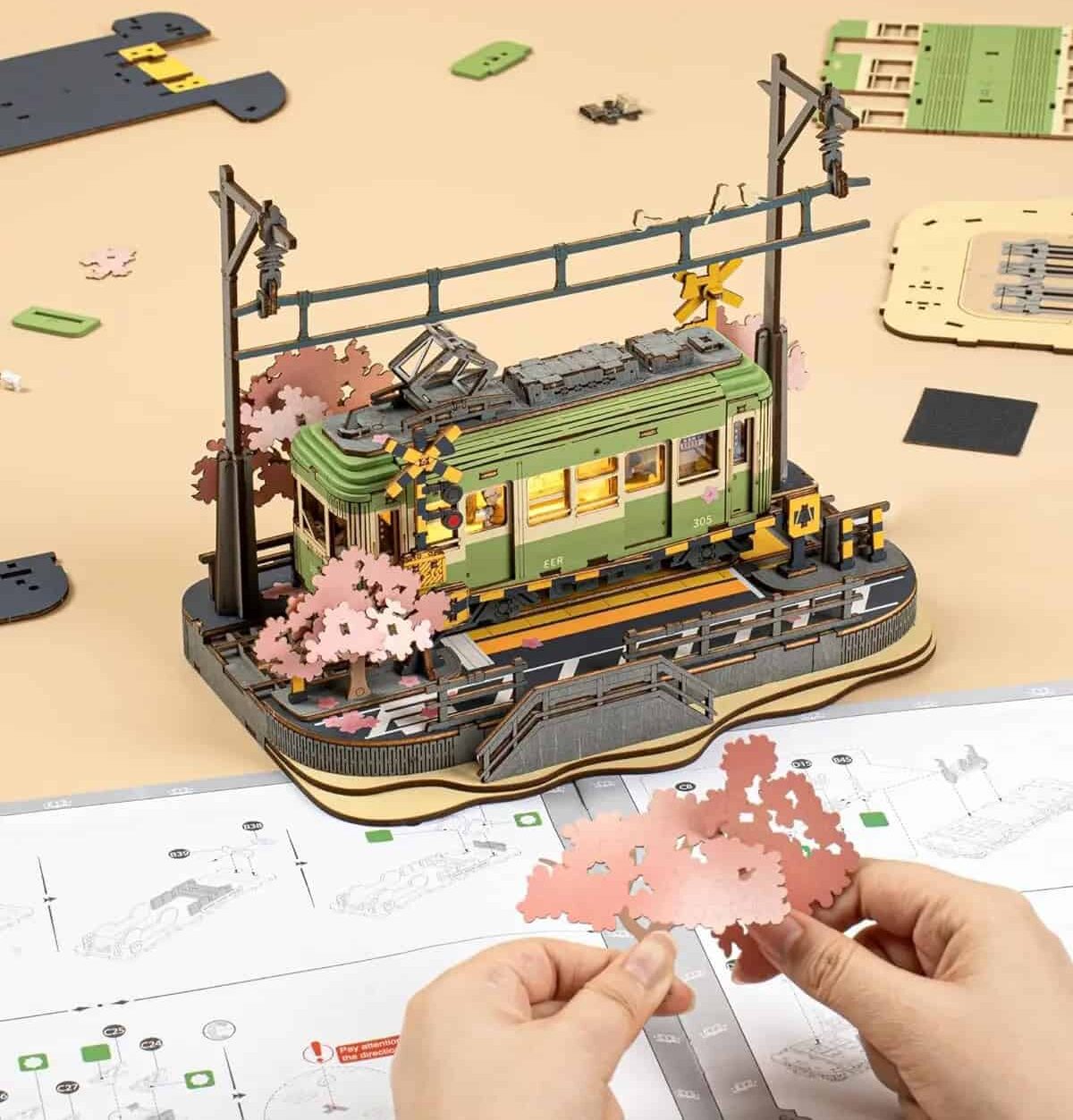 Puzzle 3D en bois Voyage de sakura