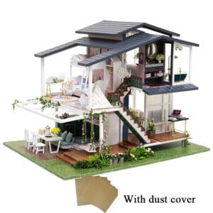 Maquette en bois Villa Élégante