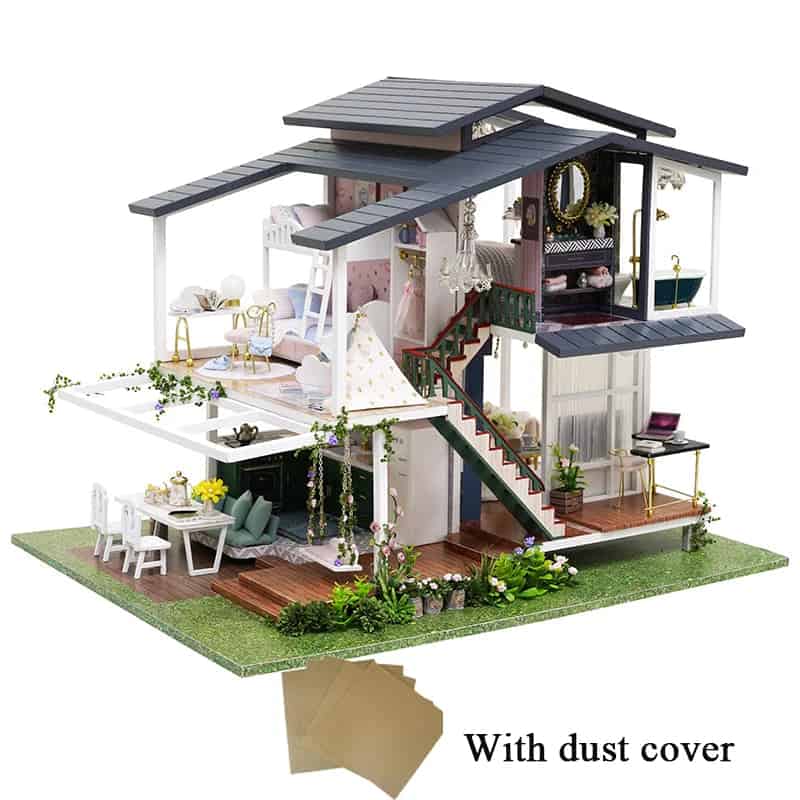 Maquette en bois Villa Élégante