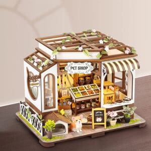 Maquette en bois Animalerie