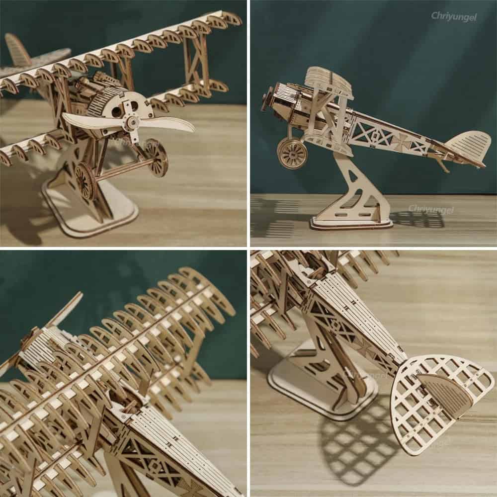 Puzzle 3D Avion en bois
