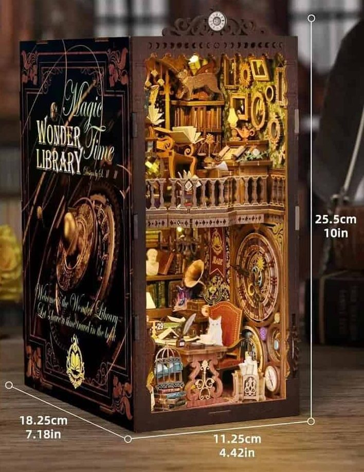 Book Nook La bibliothèque magique du temps des merveilles