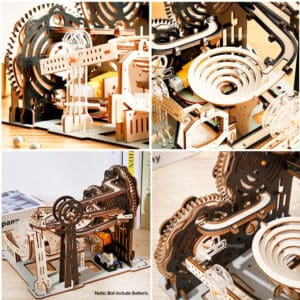 Puzzle 3D en bois circuit à billes