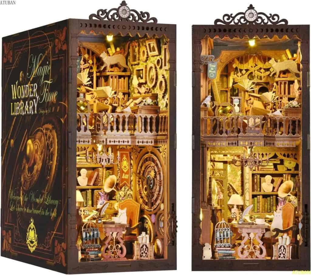 Book Nook La bibliothèque magique du temps des merveilles