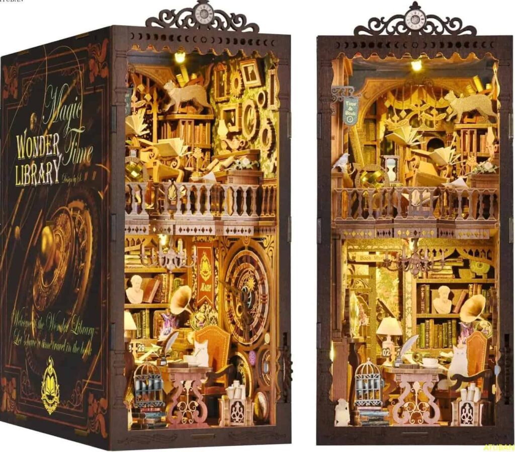 Book Nook La bibliothèque magique du temps des merveilles