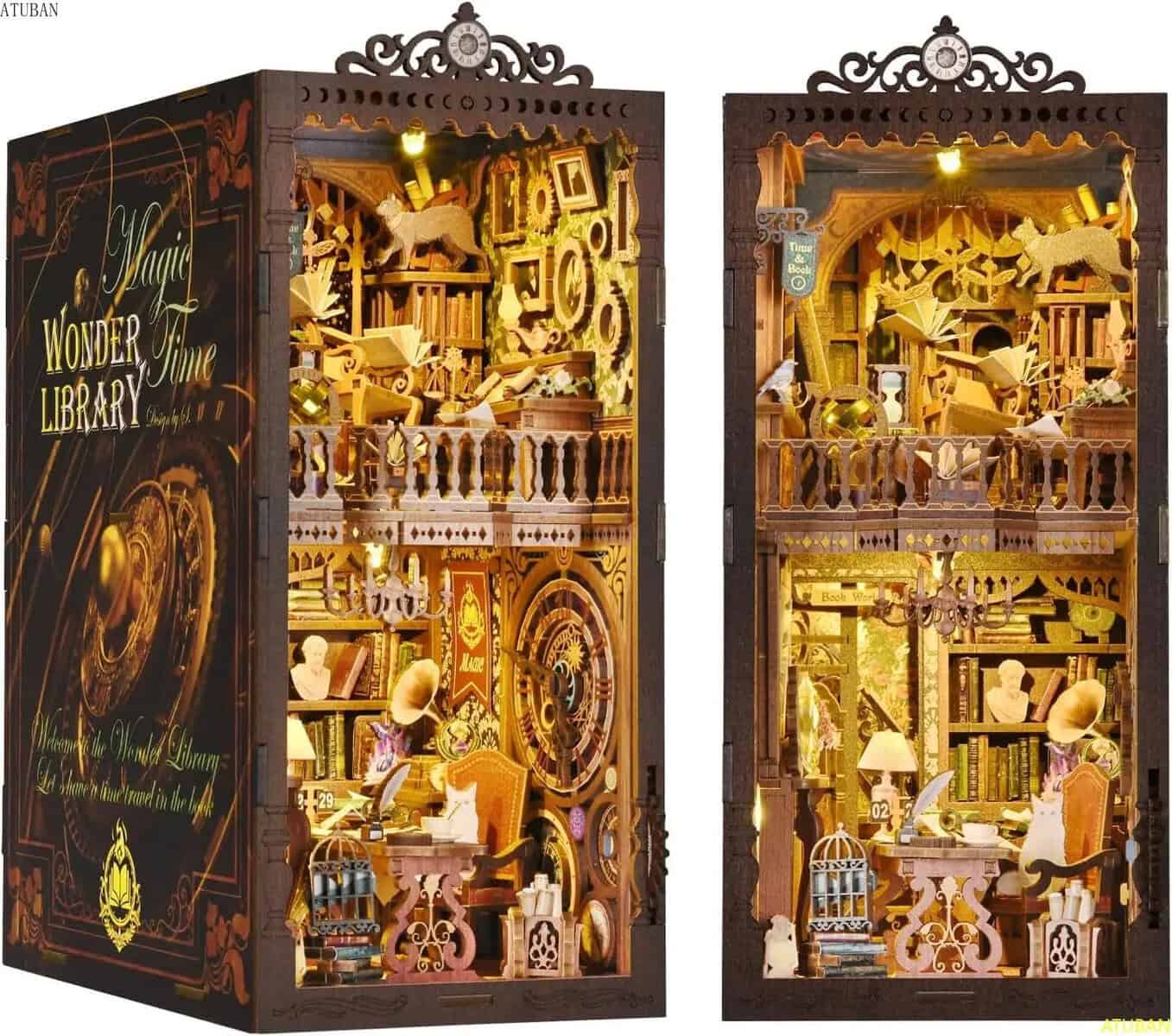 Book Nook La bibliothèque magique du temps des merveilles