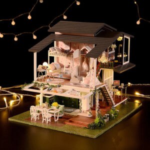 Maquette en bois Villa Élégante