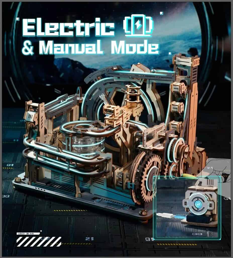 Puzzle 3D en bois circuit à billes