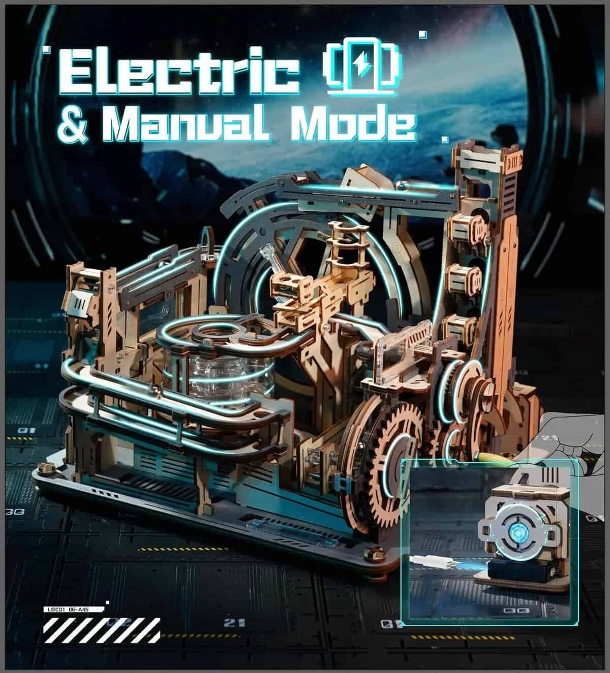 Puzzle 3D en bois circuit à billes