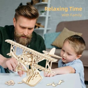 Puzzle 3D Avion en bois