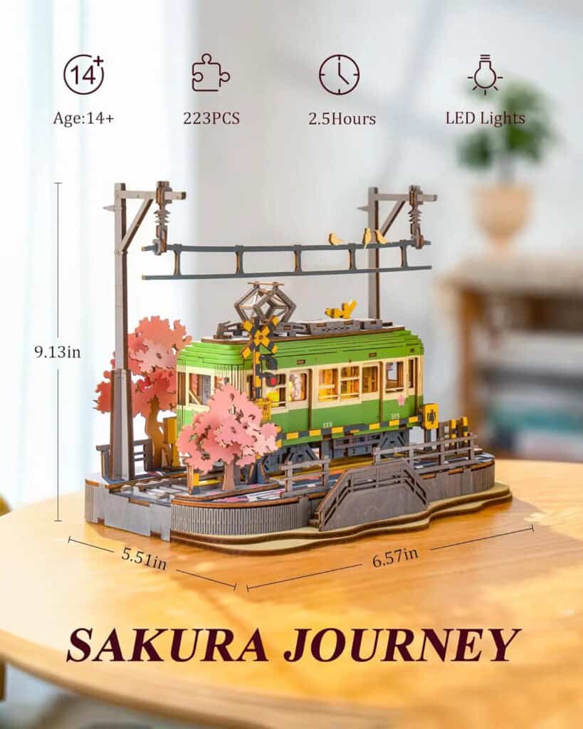 Puzzle 3D en bois Voyage de sakura