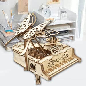 Puzzle 3D piano en bois avec boîte à musique