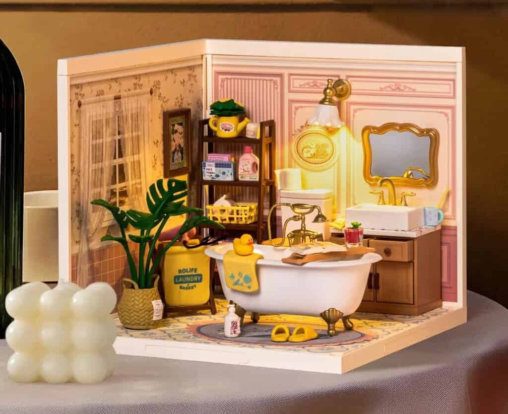 Maquette en bois Salle de bain à bulles