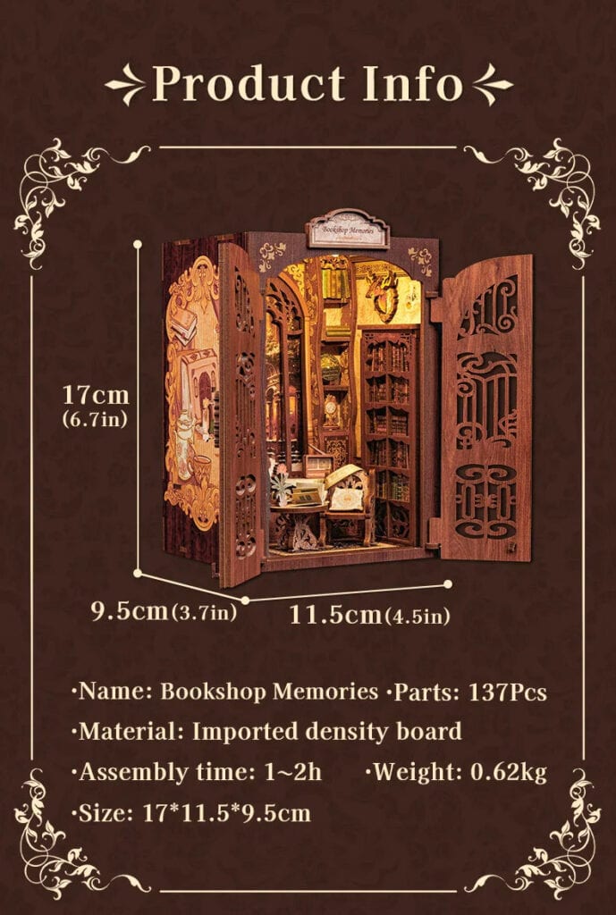 Book Nook rétro Souvenirs d'une librairie