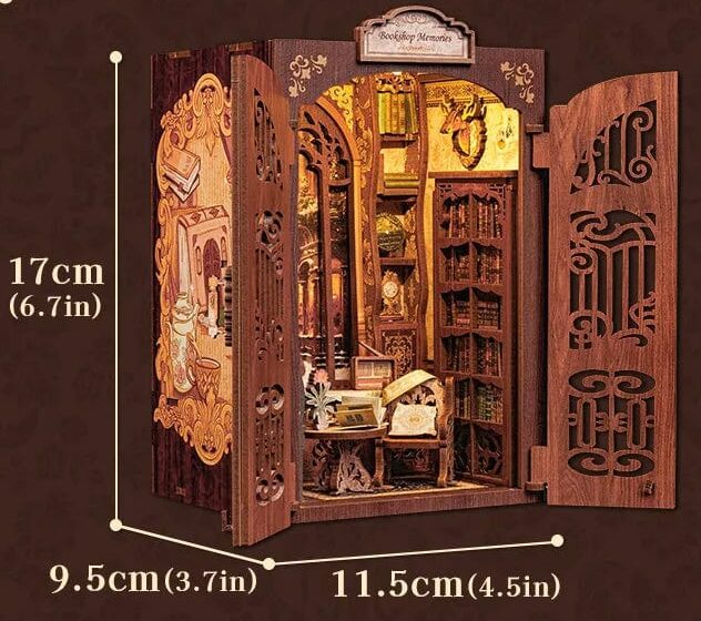 Book Nook rétro Souvenirs d'une librairie