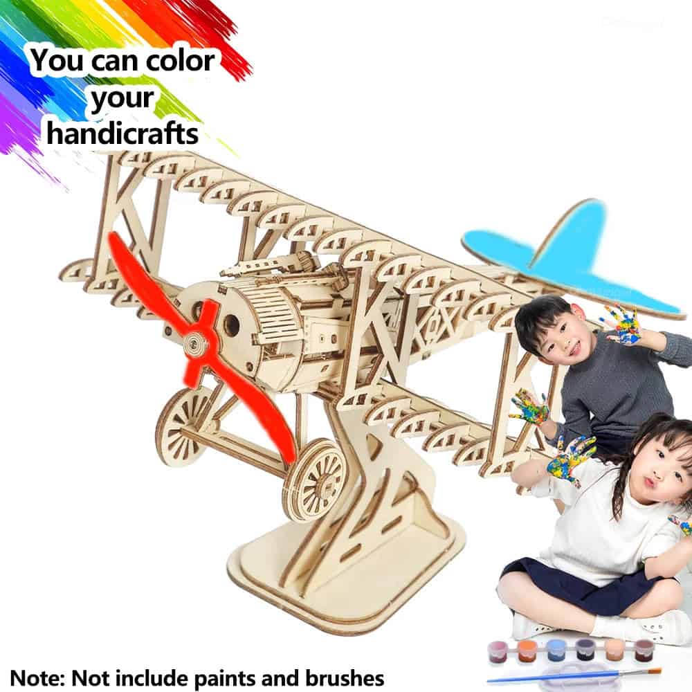 Puzzle 3D Avion en bois