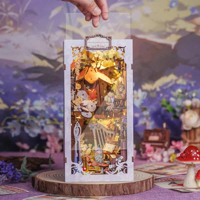 Book Nook Concert de la forêt fleurie