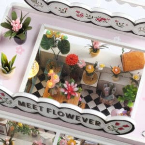 Maquette en bois Camion de fleurs