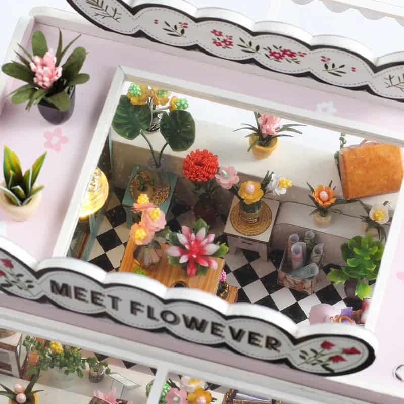 Maquette en bois Camion de fleurs