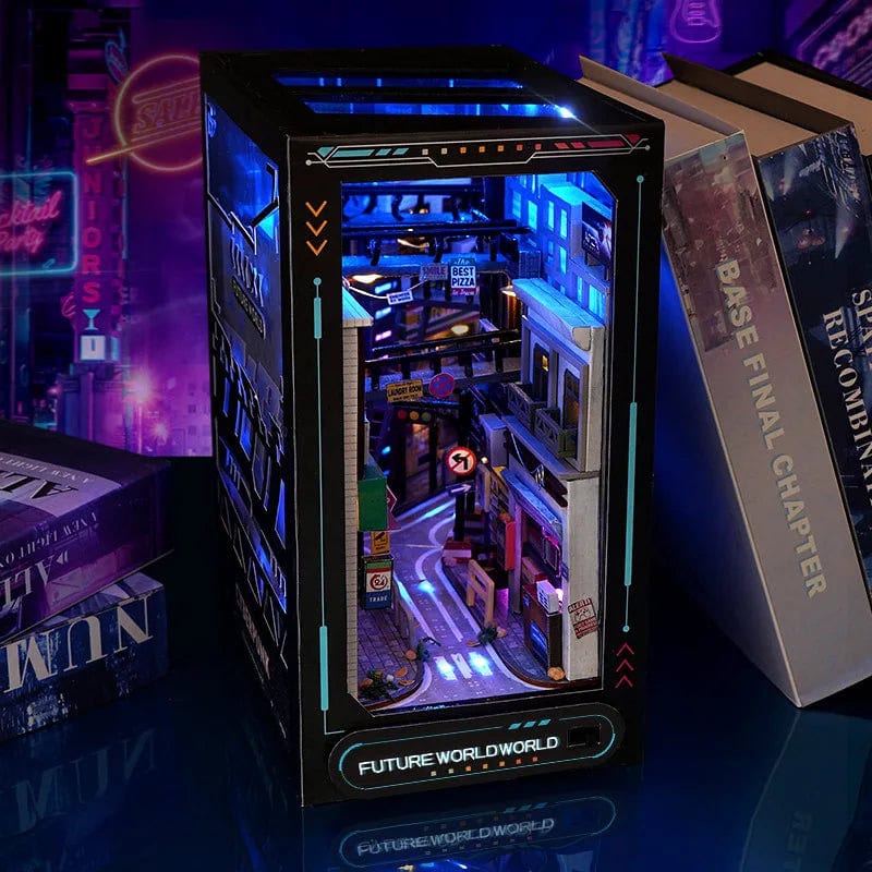 Book Nook Monde futuriste cyberpunk