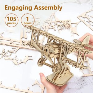 Puzzle 3D Avion en bois