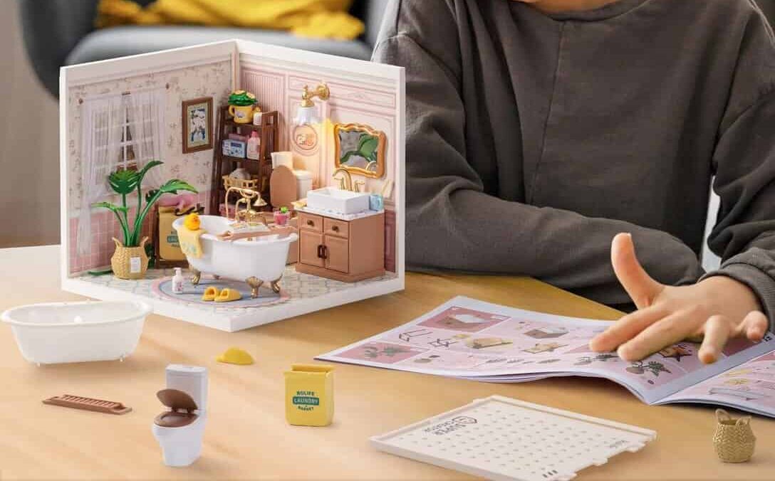 Maquette en bois Salle de bain à bulles