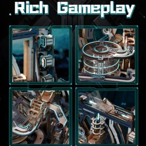 Puzzle 3D en bois circuit à billes