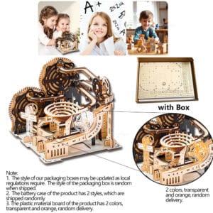 Puzzle 3D en bois circuit à billes