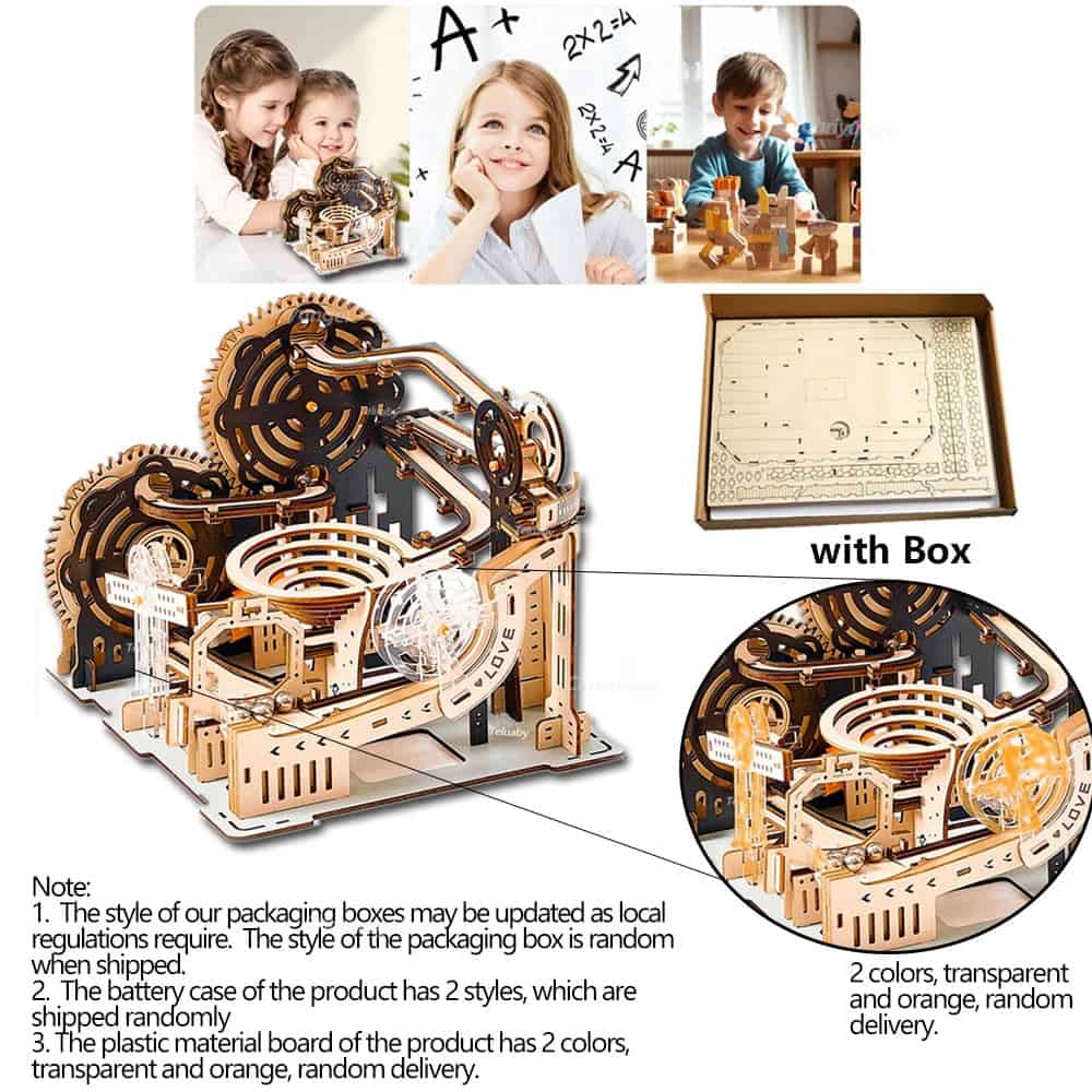 Puzzle 3D en bois circuit à billes